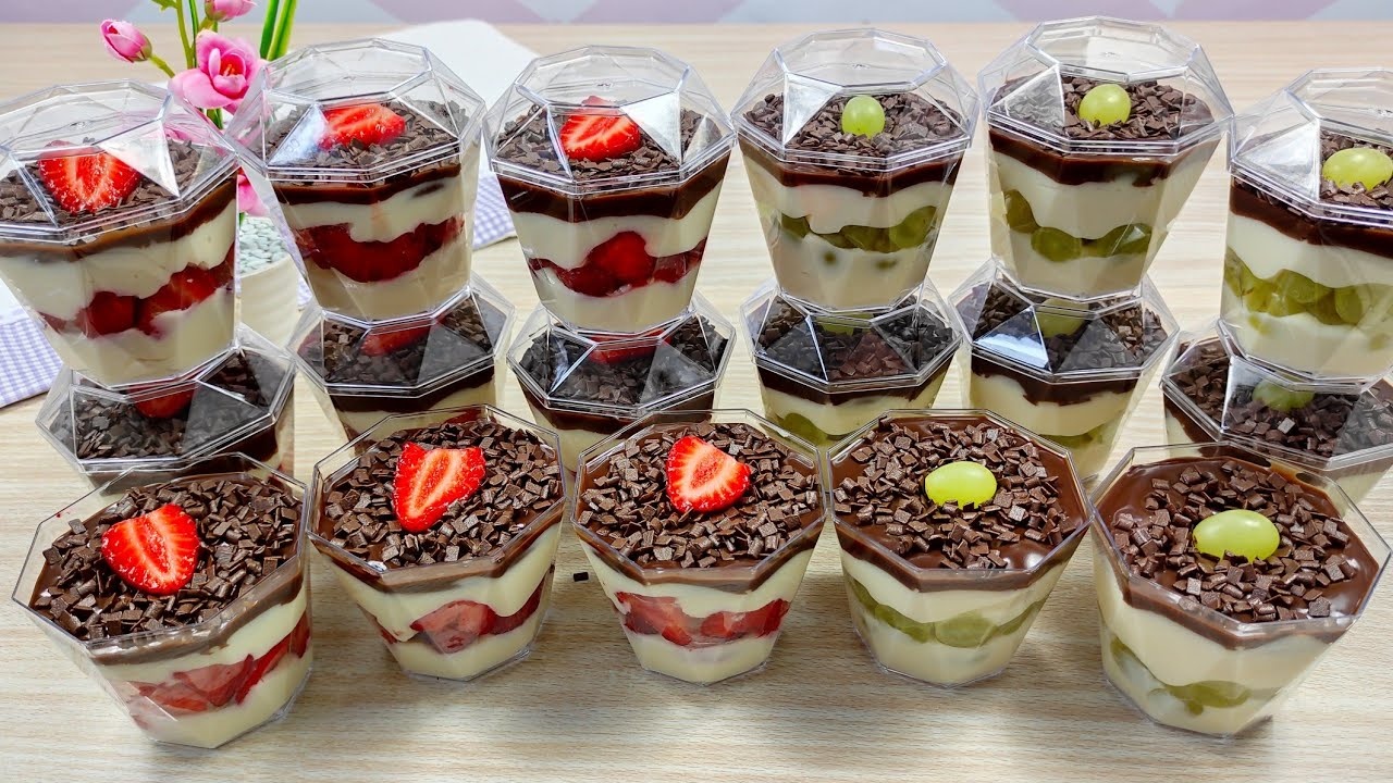 2 Tipos de Sobremesas (Bombom no Pote) com a Mesma Base