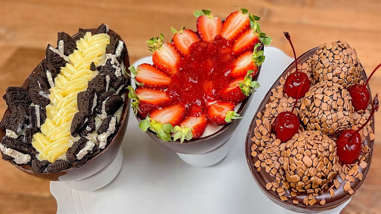 3 Receitas e Recheios de Ovos de Páscoa de Colher