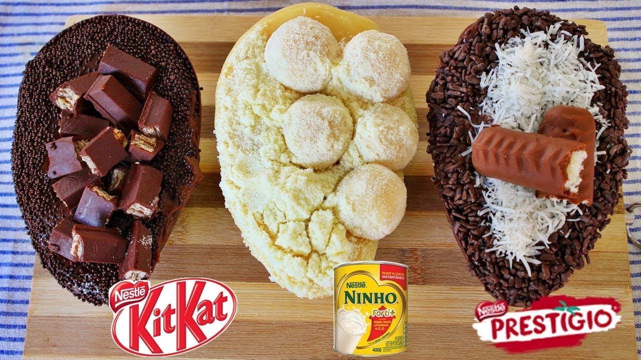 3 Receitas de Ovos de Páscoa de Colher e Ovos Recheados