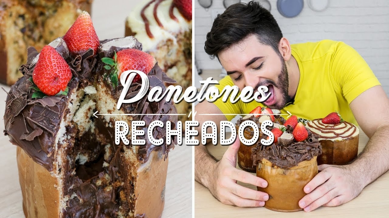 3 Receitas de Panetones Recheados - Recheio Surpresa - Gabriel Freitas