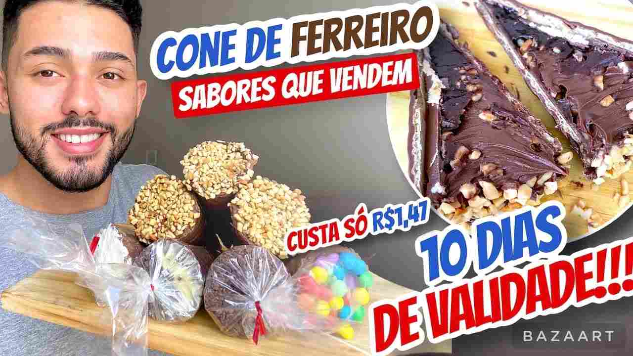 Lucre 200 Vendendo Cone Trufado/7 Sabores com 2 Bases/ Faça e Venda em Casa!!!