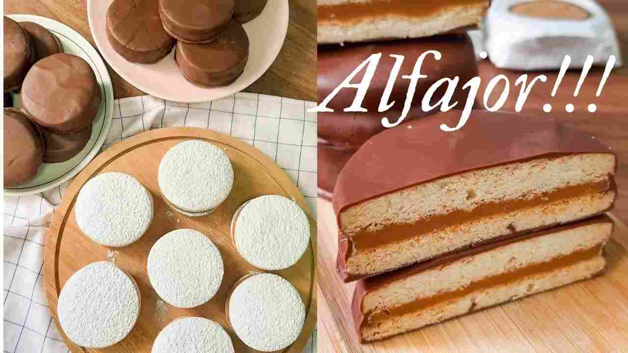 Receita de Alfajor Argentino! Biscoito Recheado com Doce de Leite e Coberto com Chocolate! Bete Masi