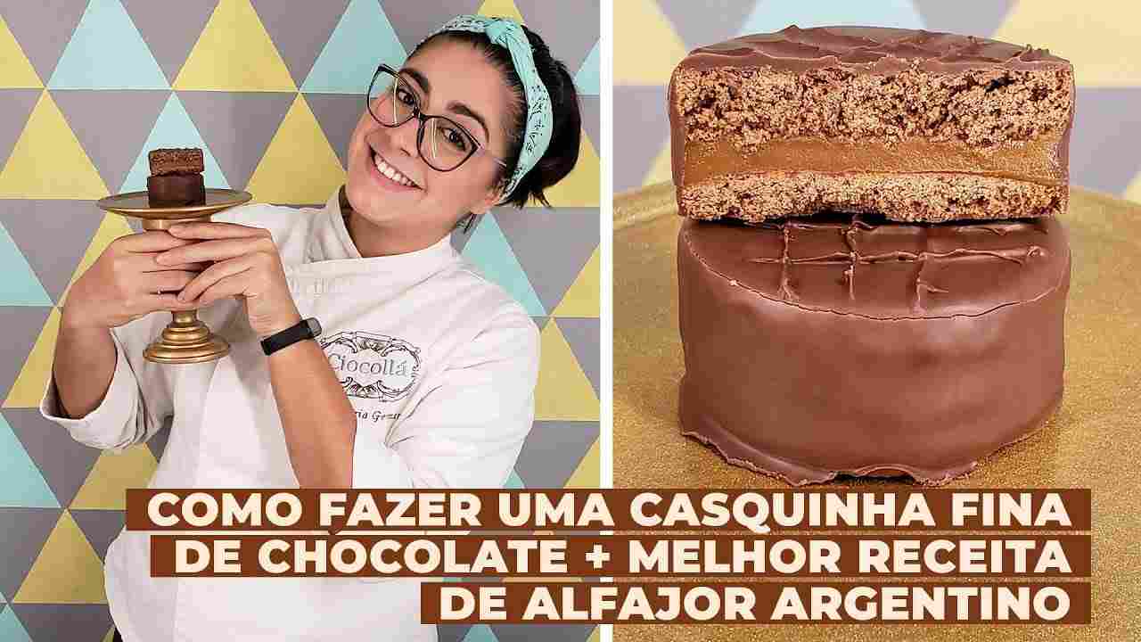 Como Fazer uma Casquinha Fina de Chocolate - A Melhor Receita de Alfajor Argentino