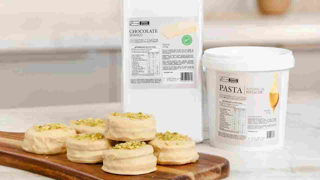 Na Cozinha com Luckau - Alfajor de Pistache - Zero Glúten, Zero Lactose, Zero Adição de Açúcares