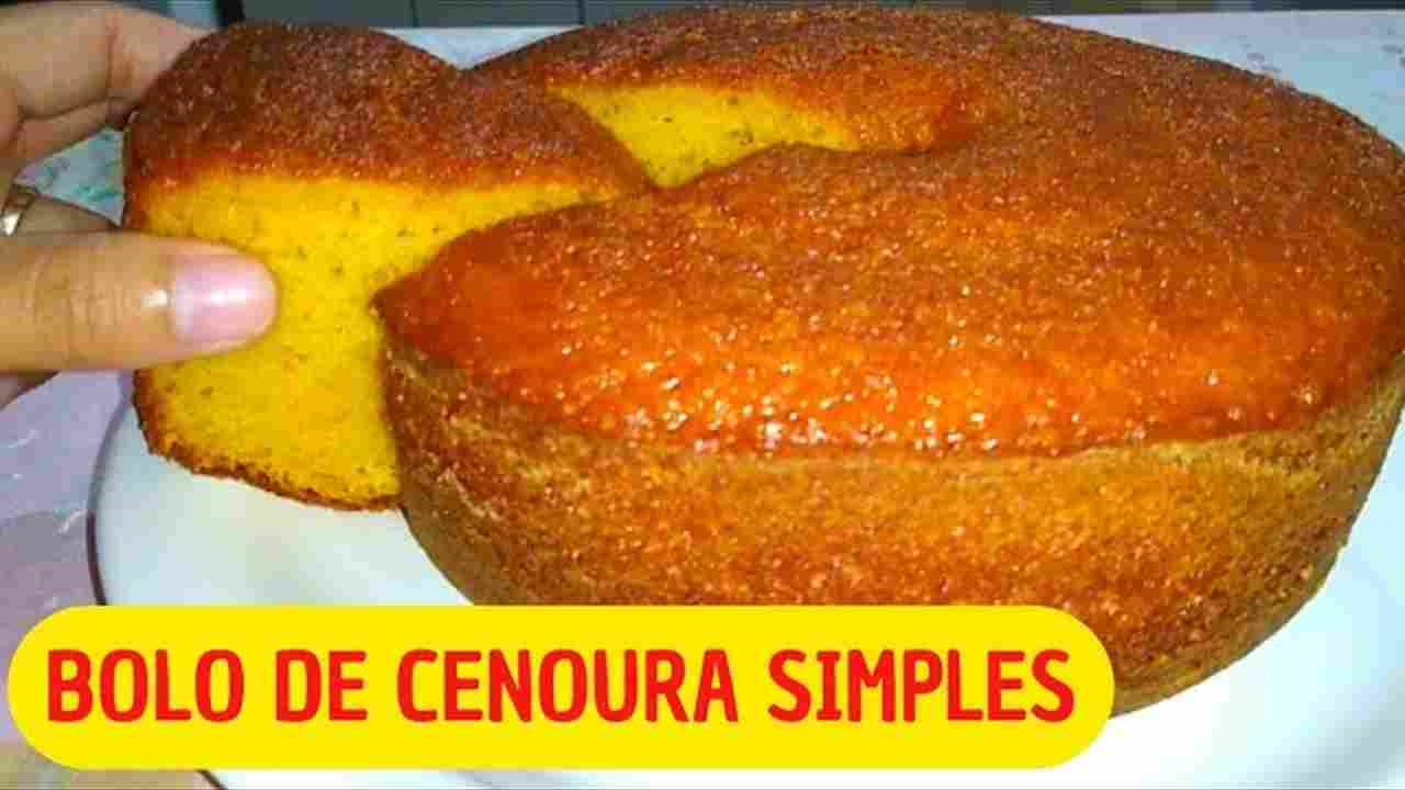 Bolo de Cenoura Simples e Fofinho uma Delícia Como Fazer Bolo de Cenoura Fofinho