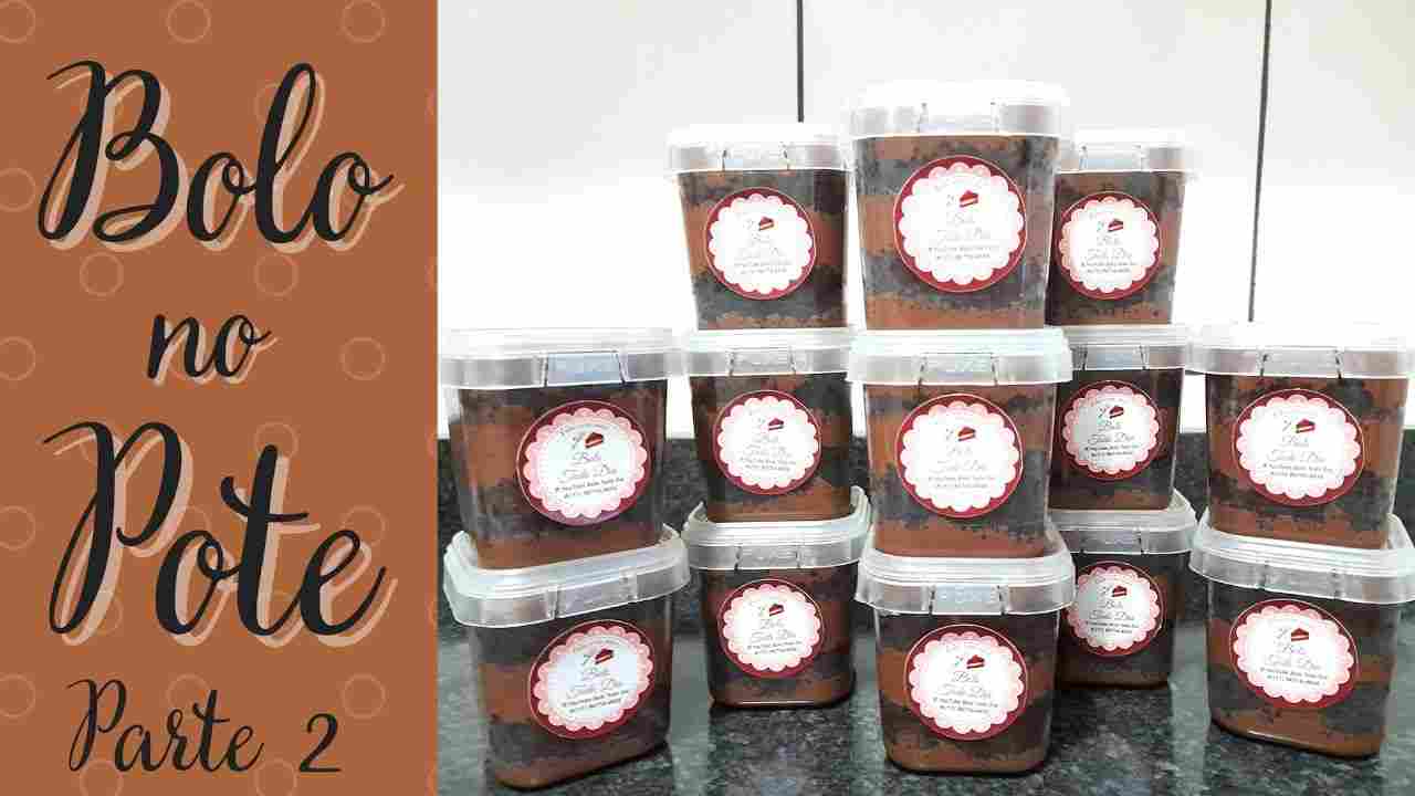 Bolo no Pote Massa de Chocolate Econômica e Deliciosa Recheio de Chocolate Bolo Todo Dia