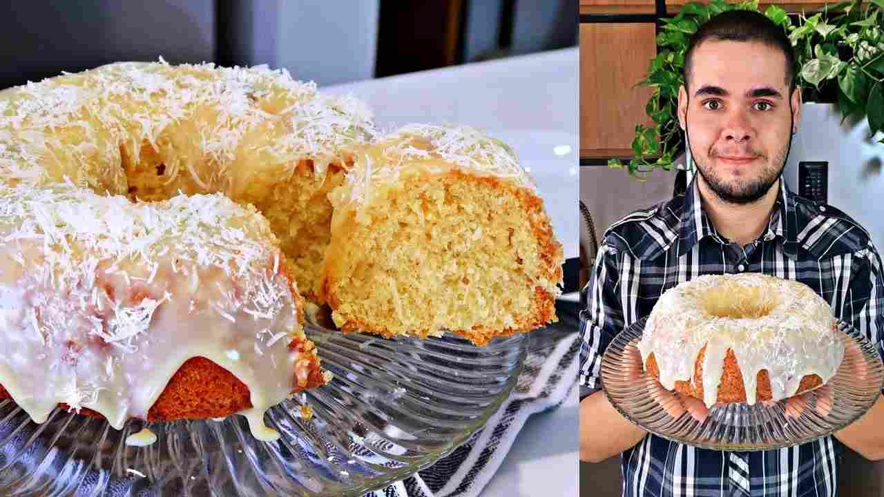 Bolo de Coco de Liquidificador Super Fofinho Fácil e Rápido