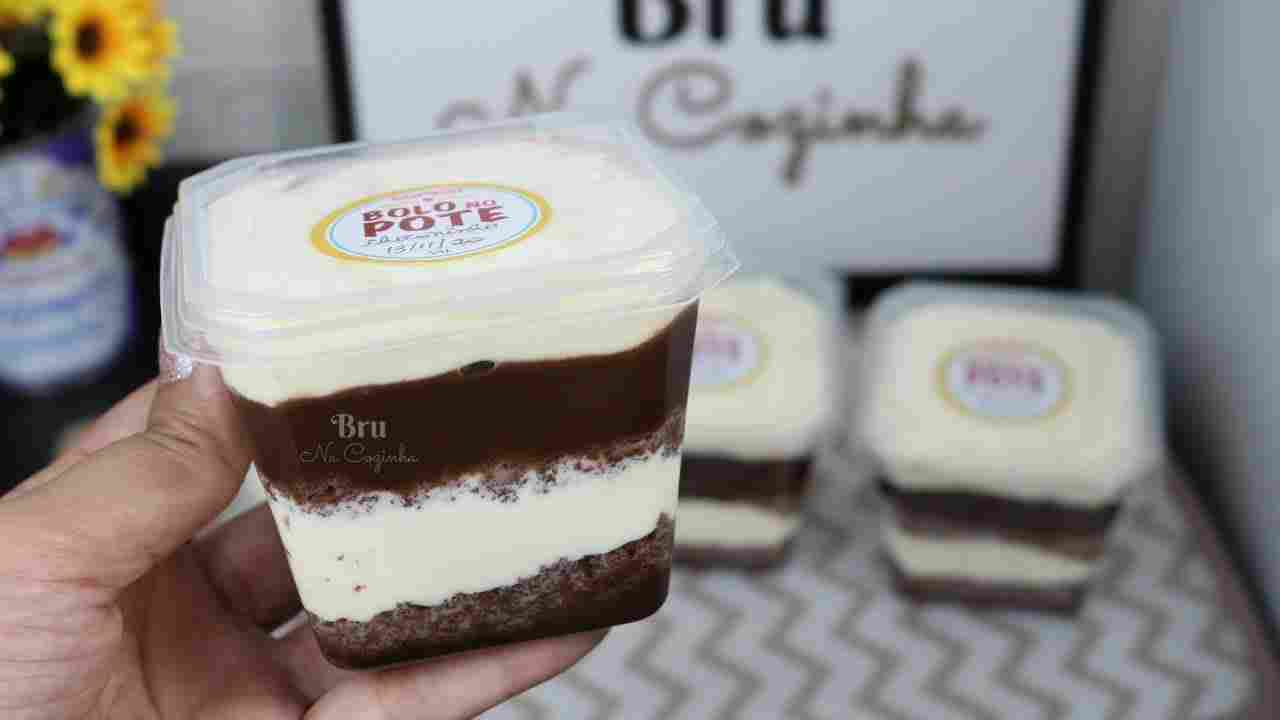 Bolo no Pote Choconinho - Faça e Venda Bolo no Pote Choconinho Bru na Cozinha