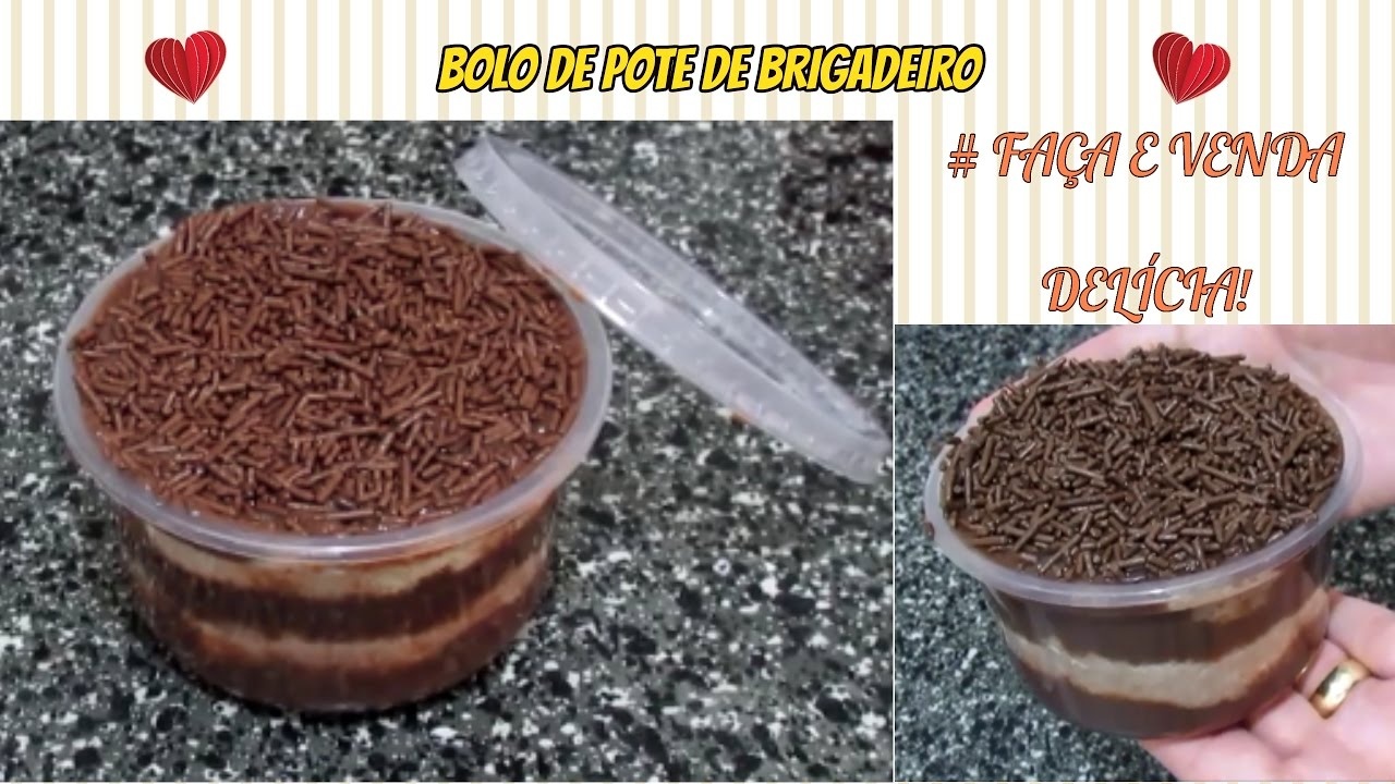 Bolo de Pote de Brigadeiro Saboroso para Vender