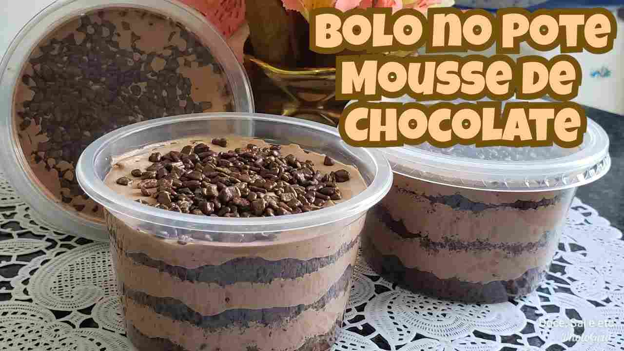 Fature com Bolo no Pote Mousse de Chocolate Delicioso e Lucrativo Faça e Venda