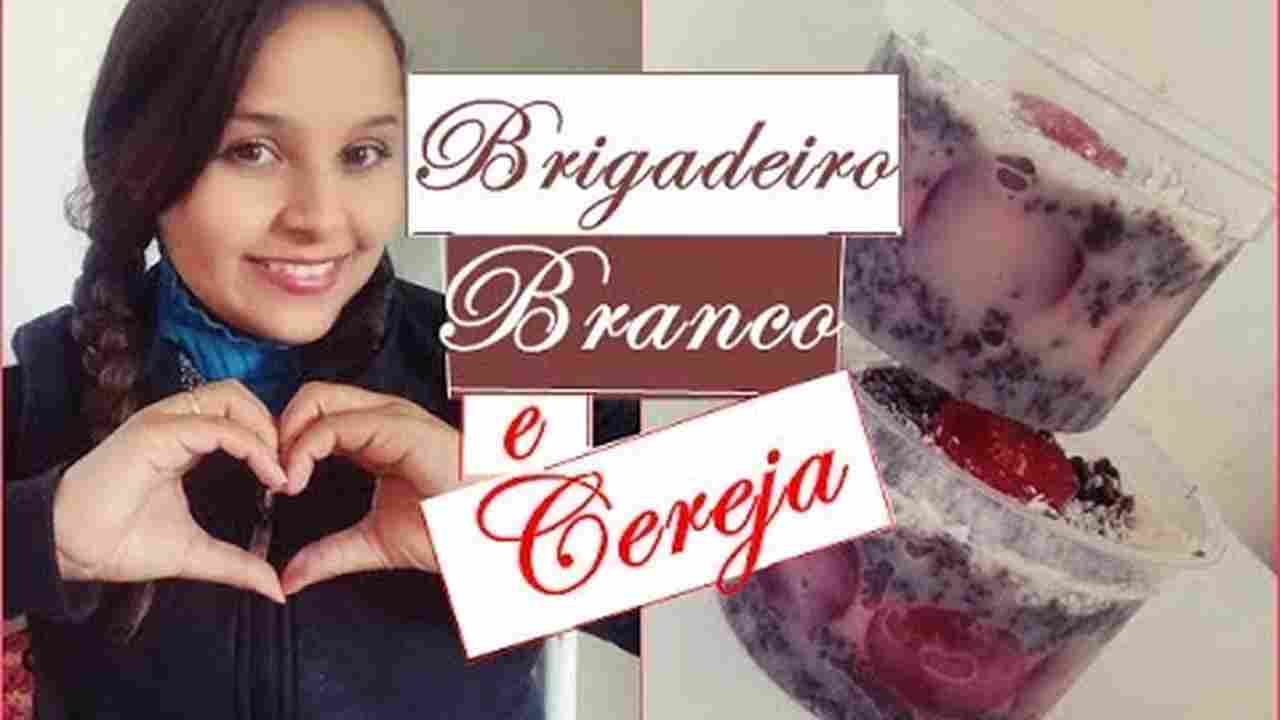Bolo de Pote Brigadeiro Branco com Cereja - Faça e Venda