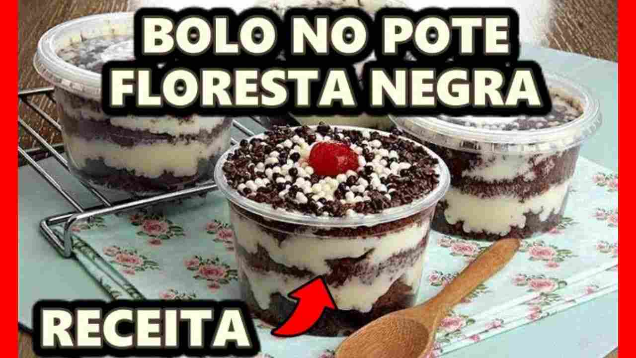 Receita Bolo no Pote Floresta Negra - Bolo no Pote Fácil - Bolo no Pote