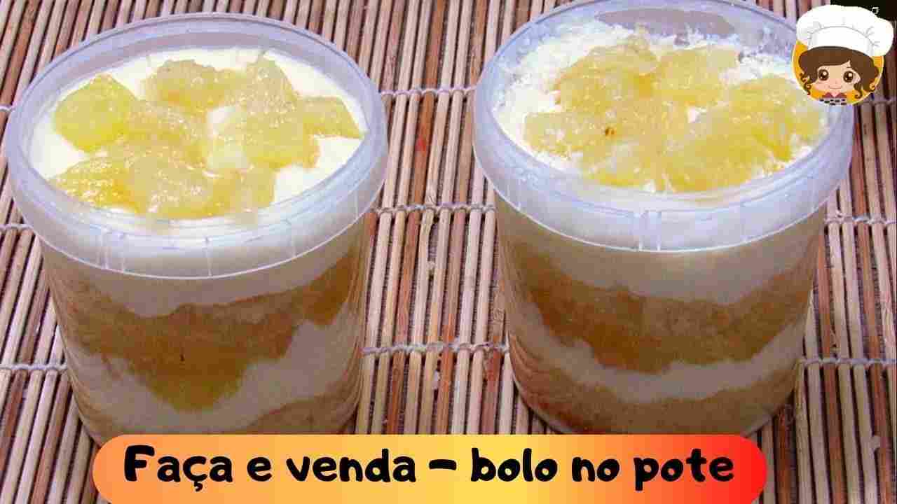 (Faça e Venda) Bolo no Pote de Abacaxi com Côco- Mil Delicias na Cozinha