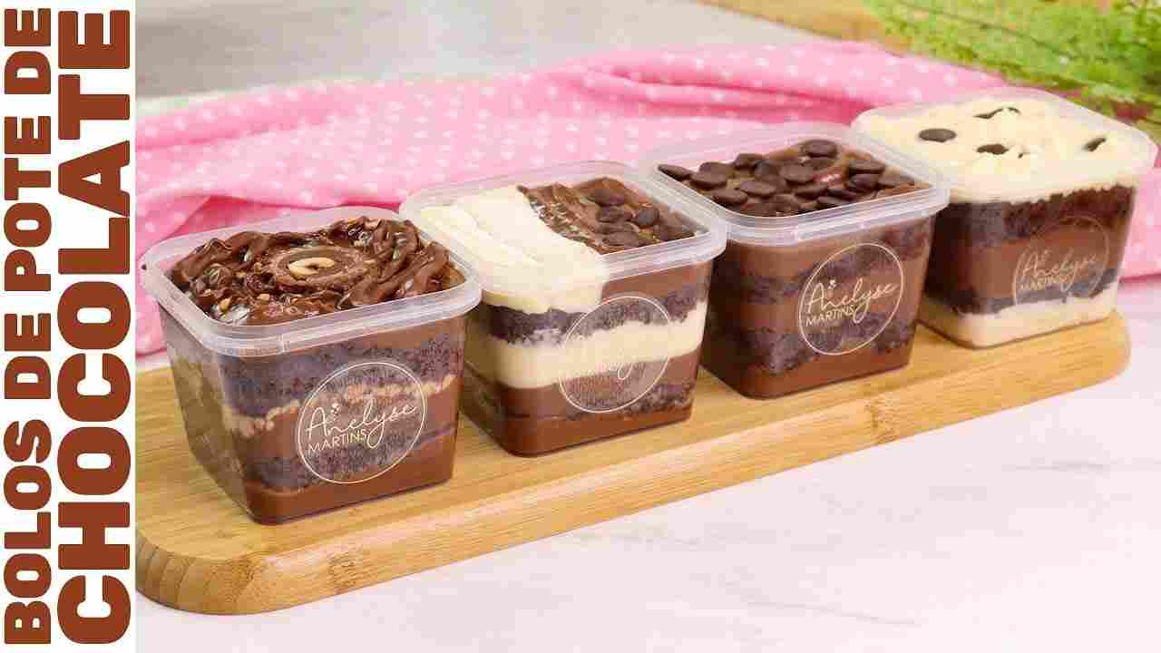 Bolo no Pote de Chocolate Cremoso e Molhadinho: Faça e Venda 2 Bases, 4 Sabores Mais Pedidos!