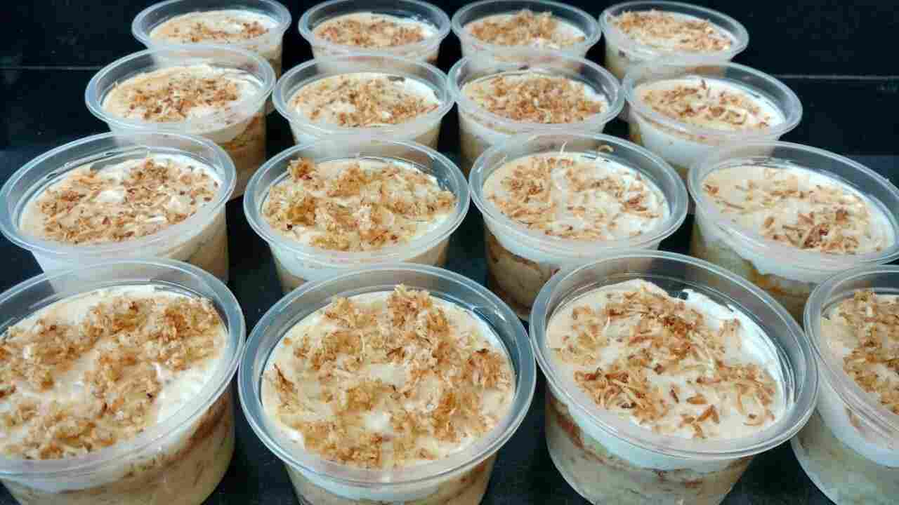 Bolo no Pote Coco Queimado