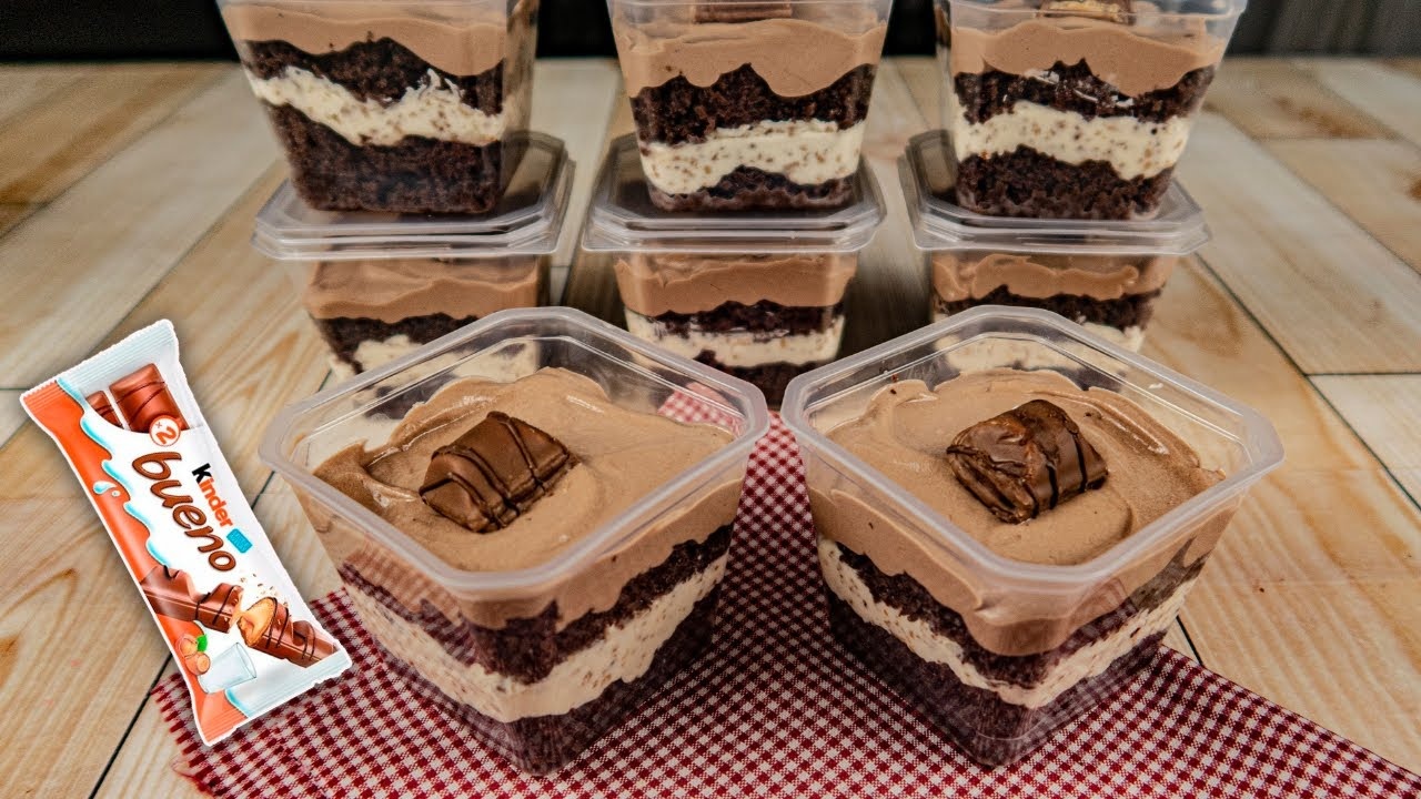 Bolo de Pote Kinder Bueno Bem Fácil e Deliciosa