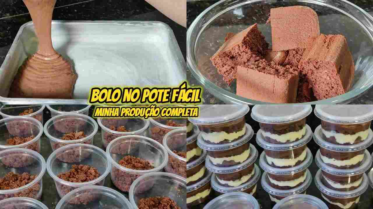 Bolo no Pote Leite Ninho e Chocolate / Fácil