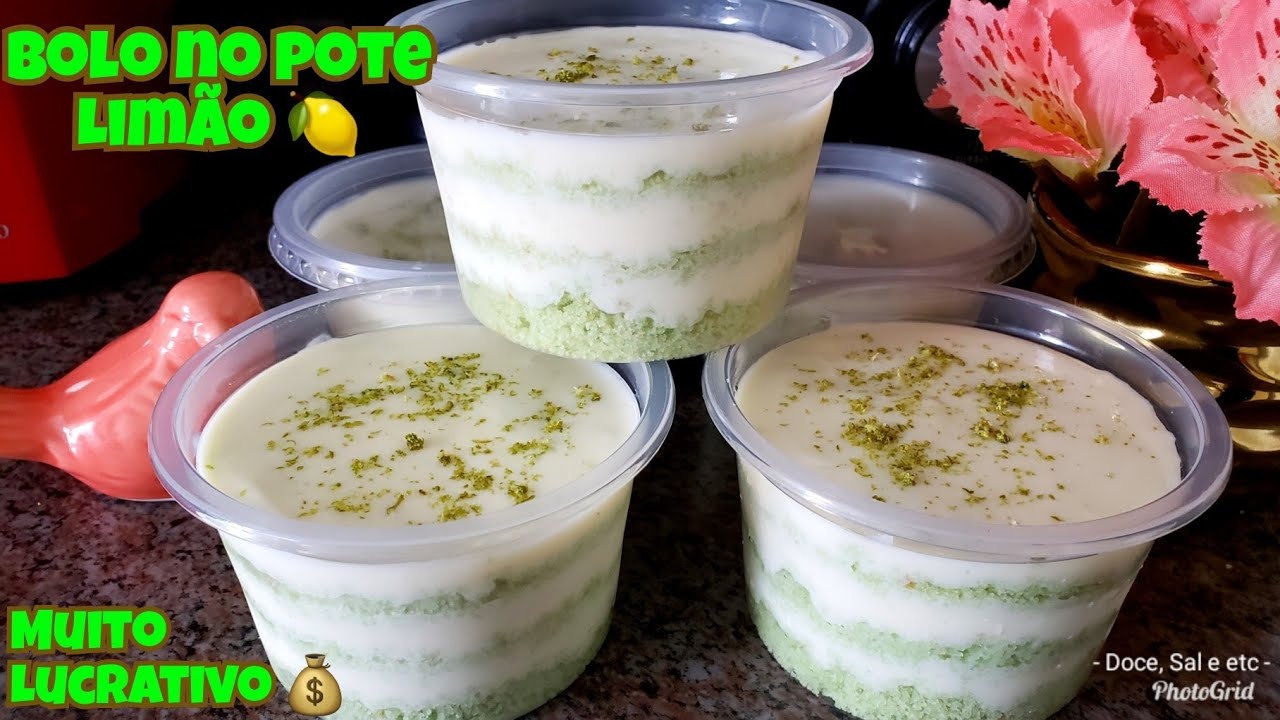 Bolo no Pote de Limão Como uma Receita Refrescante