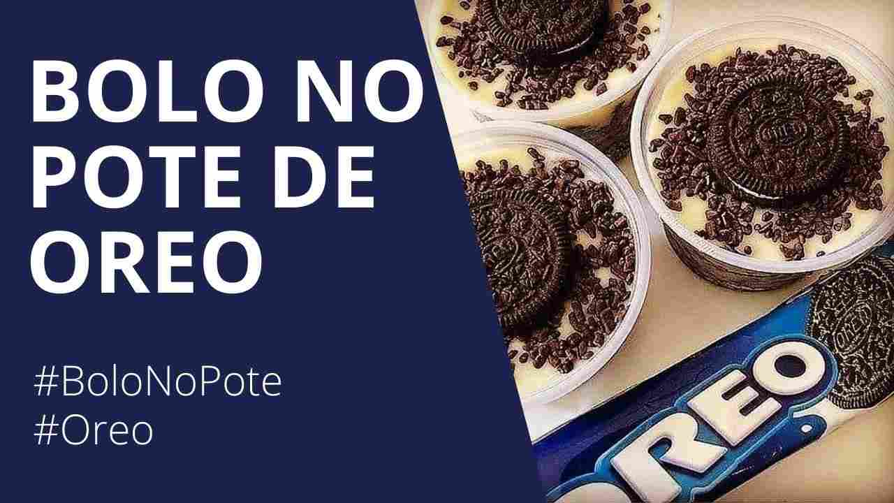Bolo no Pote de Oreo (Veja)