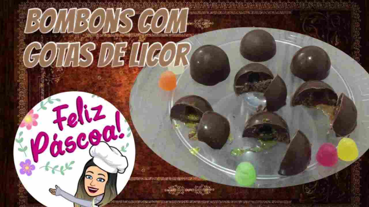 Bombons com Gotas de Licor - Tendência do Momento Super Fácil de Fazer - Receita para Páscoa