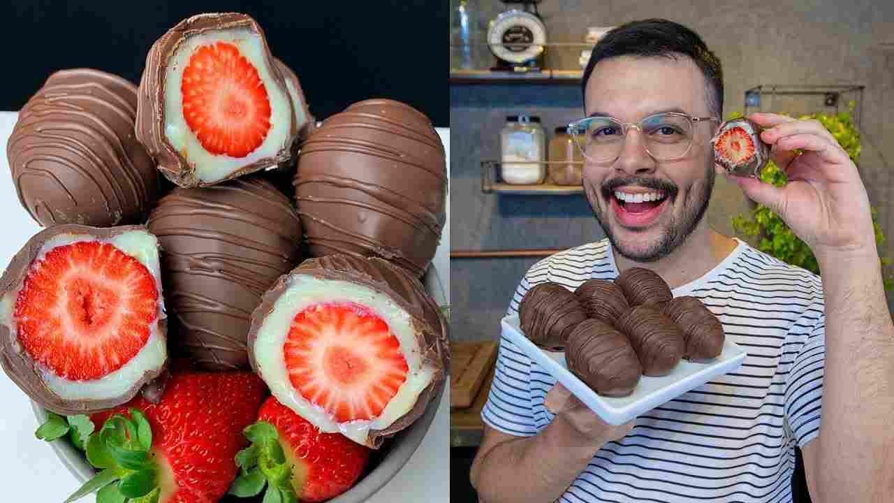 Bombom de Morango Mais Perfeito que Você Já Viu Thigas Ribeiro