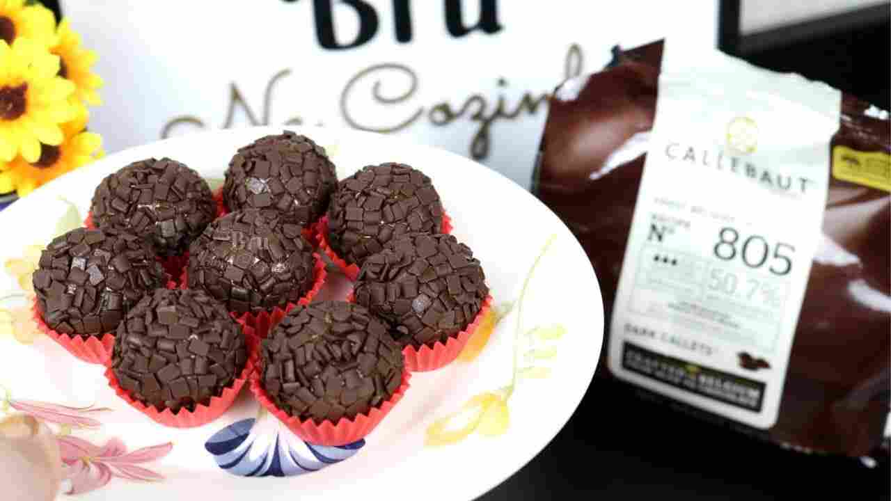 Brigadeiro Belga Meio Amargo - Brigadeiro Belga Callebaut Bru na Cozinha