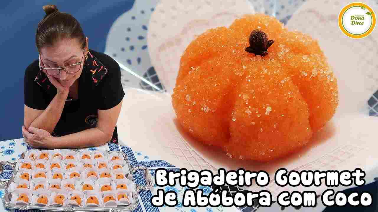 Brigadeiro Gourmet de Abóbora com Coco Docinho para Festas Brigadeiro de Jerimum