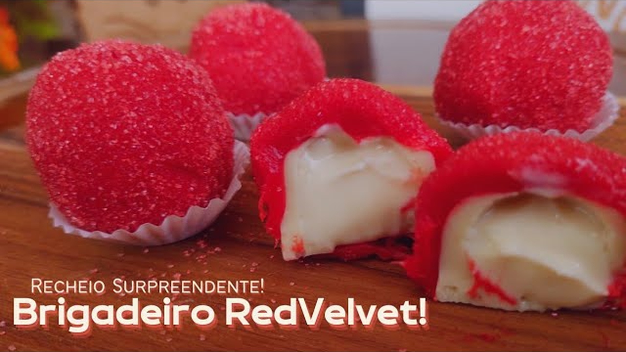 Brigadeiro Red Velvet com Recheio Surpreendente