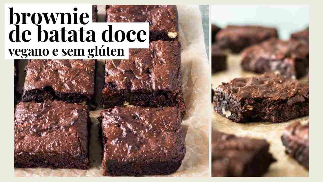 Brownie de Batata Doce - Vegano, sem Glúten, sem Farinha Plantte