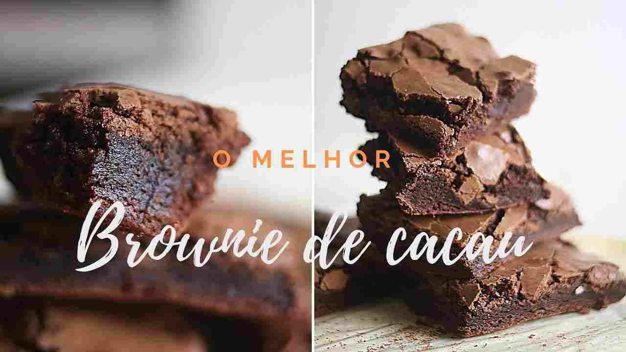 Brownie de Cacau em Pó - Sem Chocolate em Barra - Muito Molhadinho