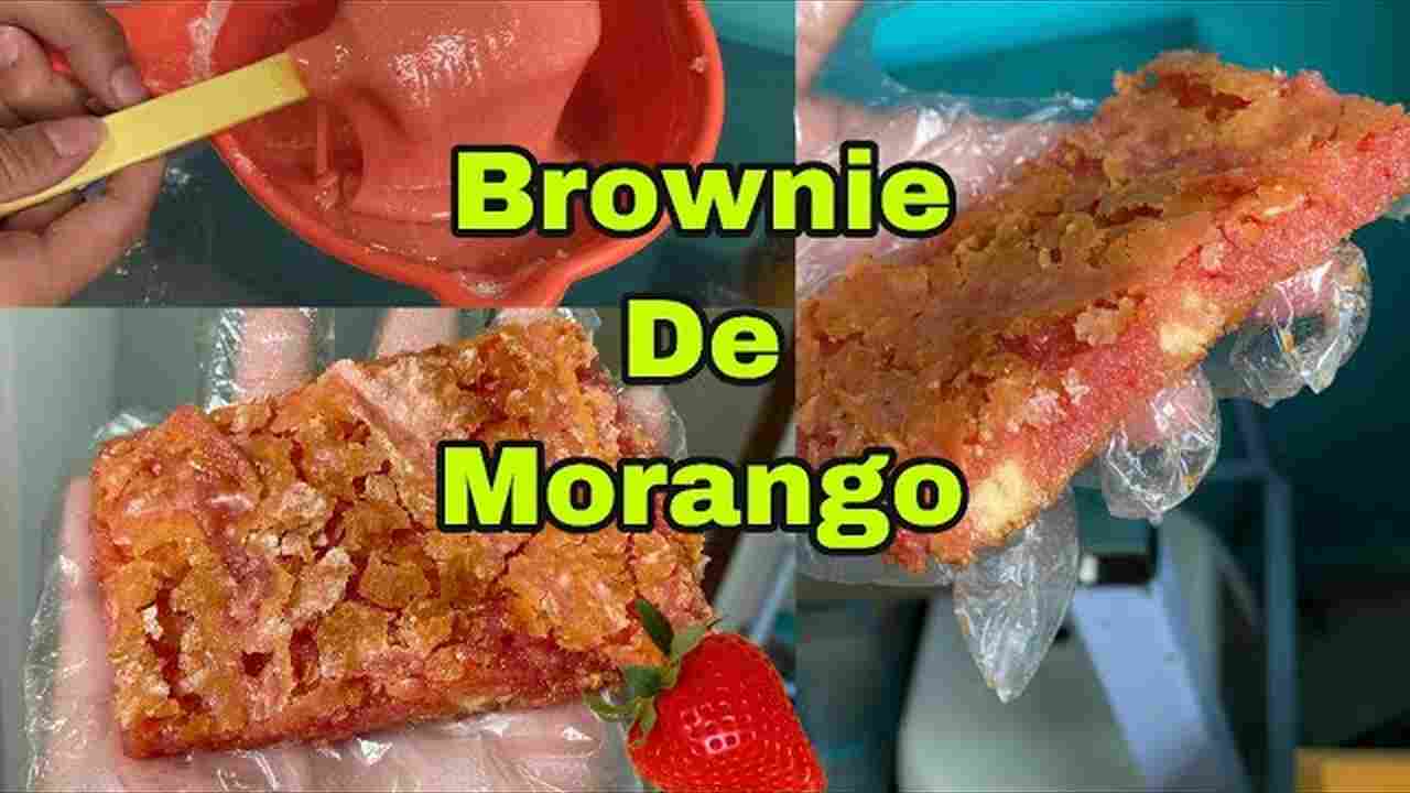 Brownie de Morango Testei a Receita com Vocês e Deu Certo Brownie Diferentão