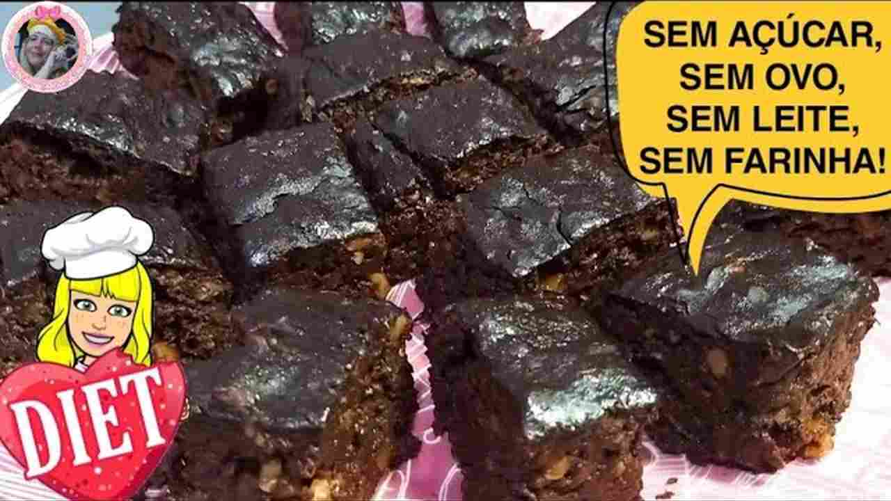 Brownie sem Açúcar, sem Ovo, sem Leite e sem Farinha / Brownie Diet