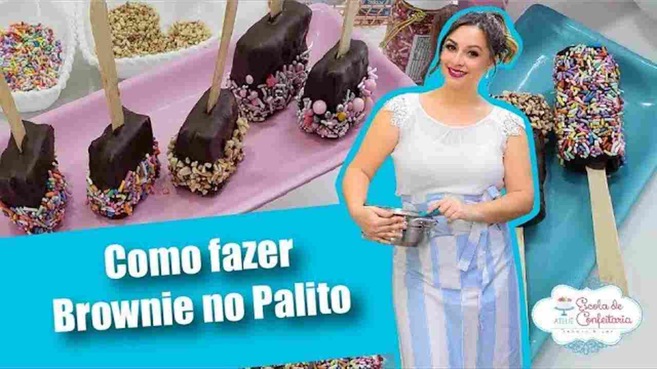 Brownie no Palito Ateliê Escola de Confeitaria