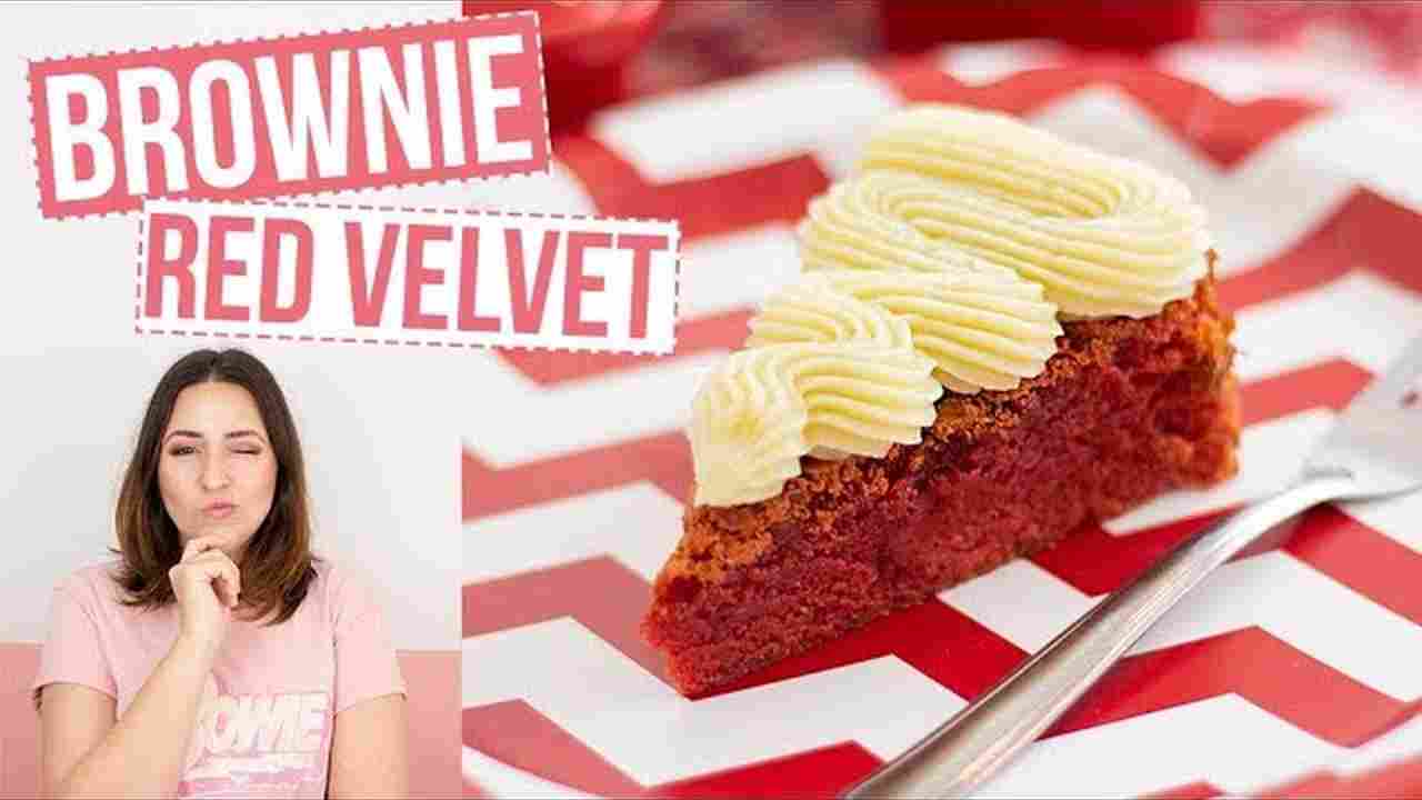 O Famoso Brownie Red Velvet com Brigadeiro Branco!