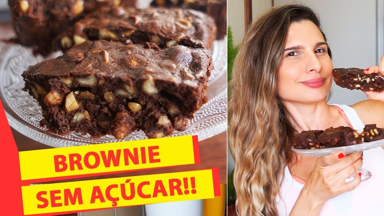 Brownie sem Açúcar com 4 Ingredientes - Receita Fit Fácil