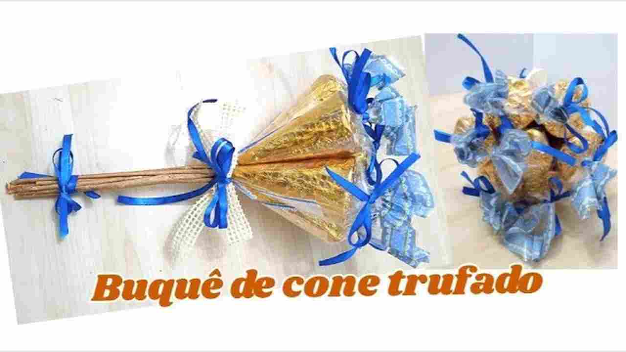 Buquê de Cone Trufado para o Dia dos Namorados