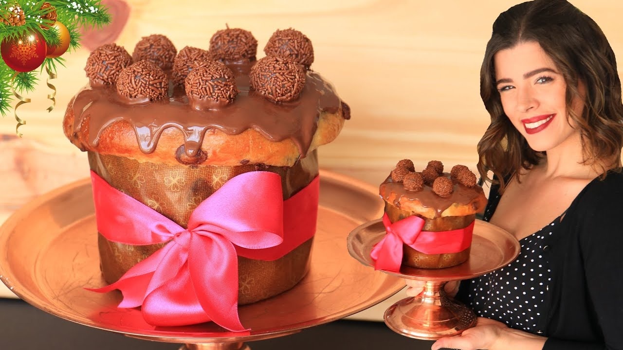 Chocotone de Brigadeiro para o Natal