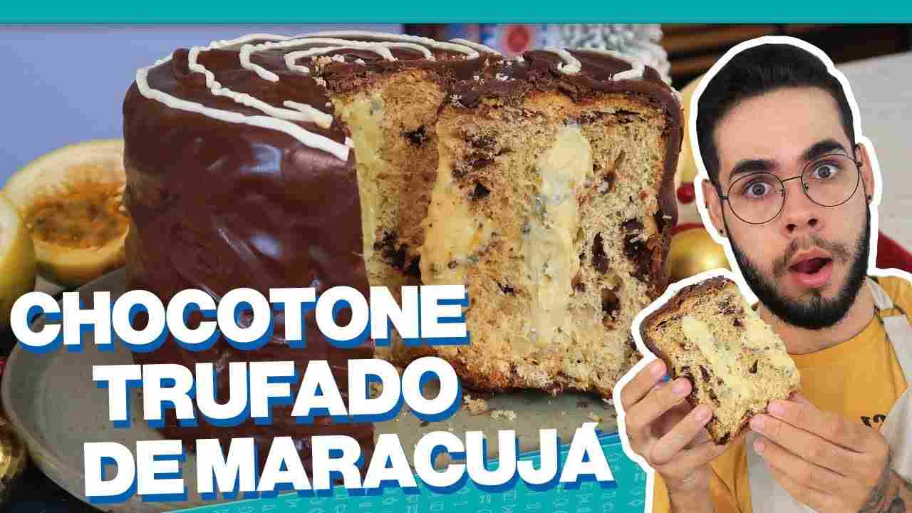 Essa Receita Não Pode Faltar na Sua Mesa de Natal Chocotone Trufado de Maracujá