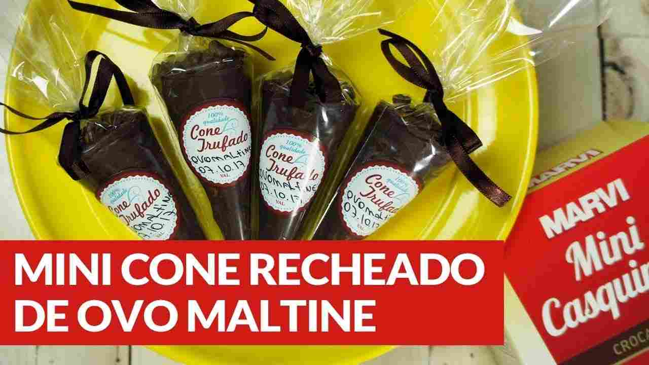 Faça e Venda! Cone Crocante Recheado de Ovomaltine - Loja Santo Antonio