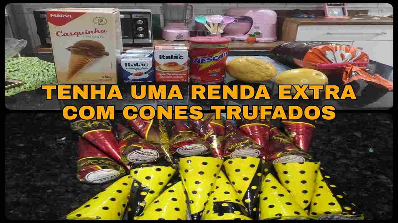 Cone Trufado Ganhe Dinheiro Trabalhando em Casa Receita Facil Como Fazer
