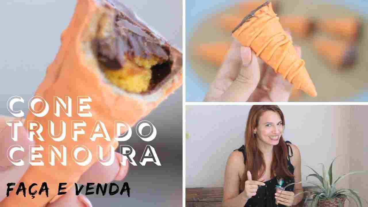 Faça e Venda Cone Trufado C/ Bolo de Cenoura Páscoa 2019