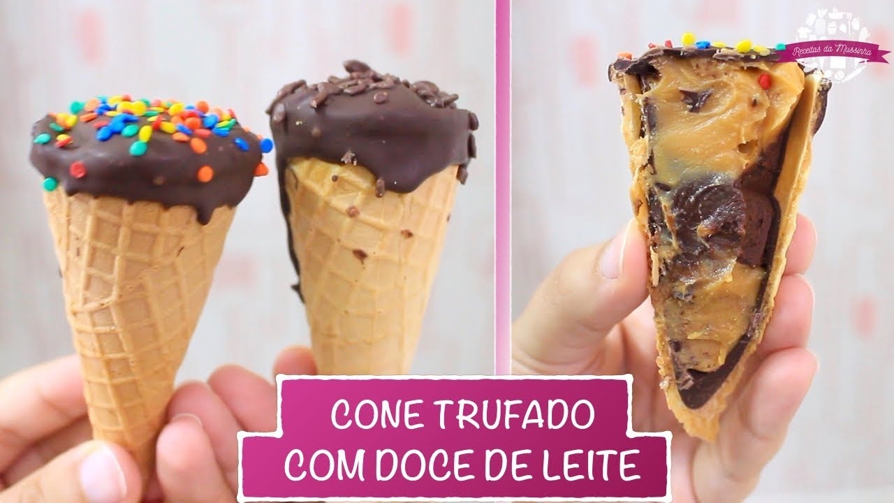 Cone Trufado com Doce de Leite para Fazer e Vender