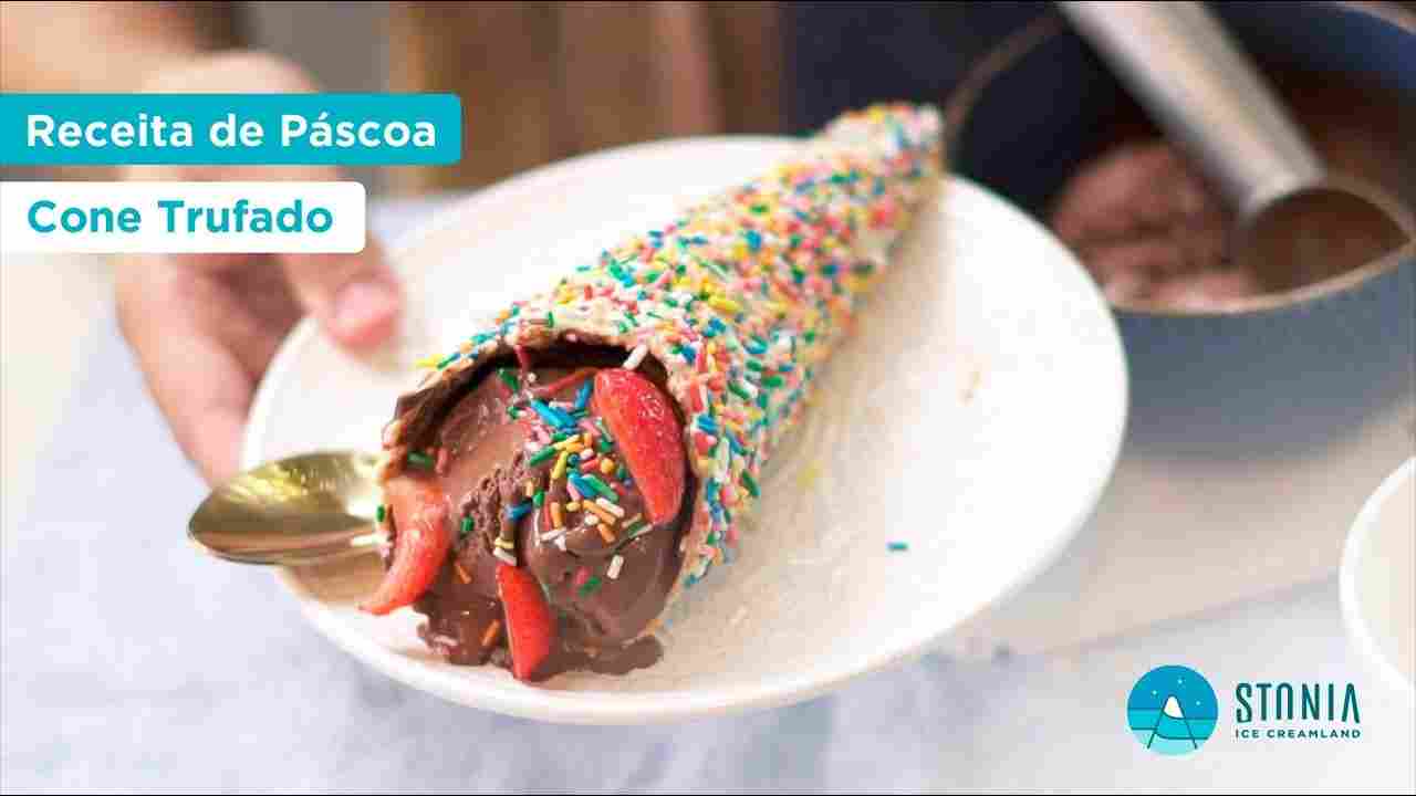 Receita de Páscoa - Cone Trufado