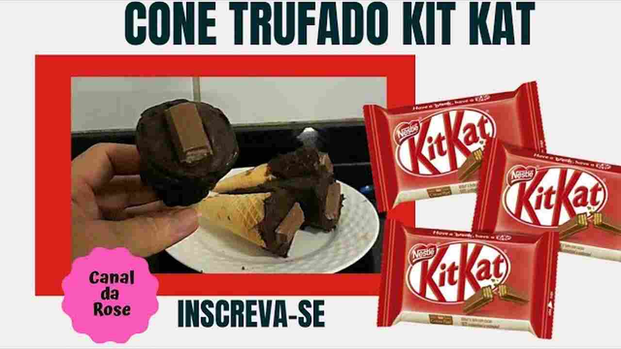 Como Fazer Cone Trufado com Recheio de Kit Kat