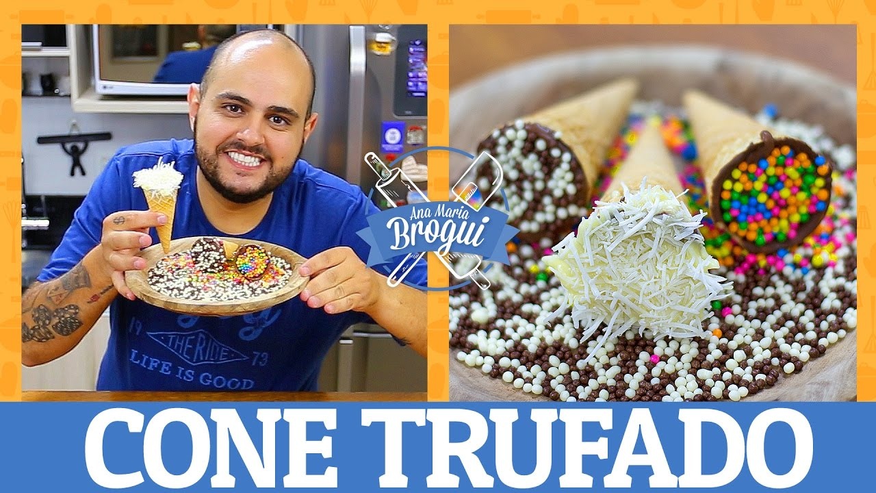Como Fazer Cone Trufado de Chocolate e de Beijinho
