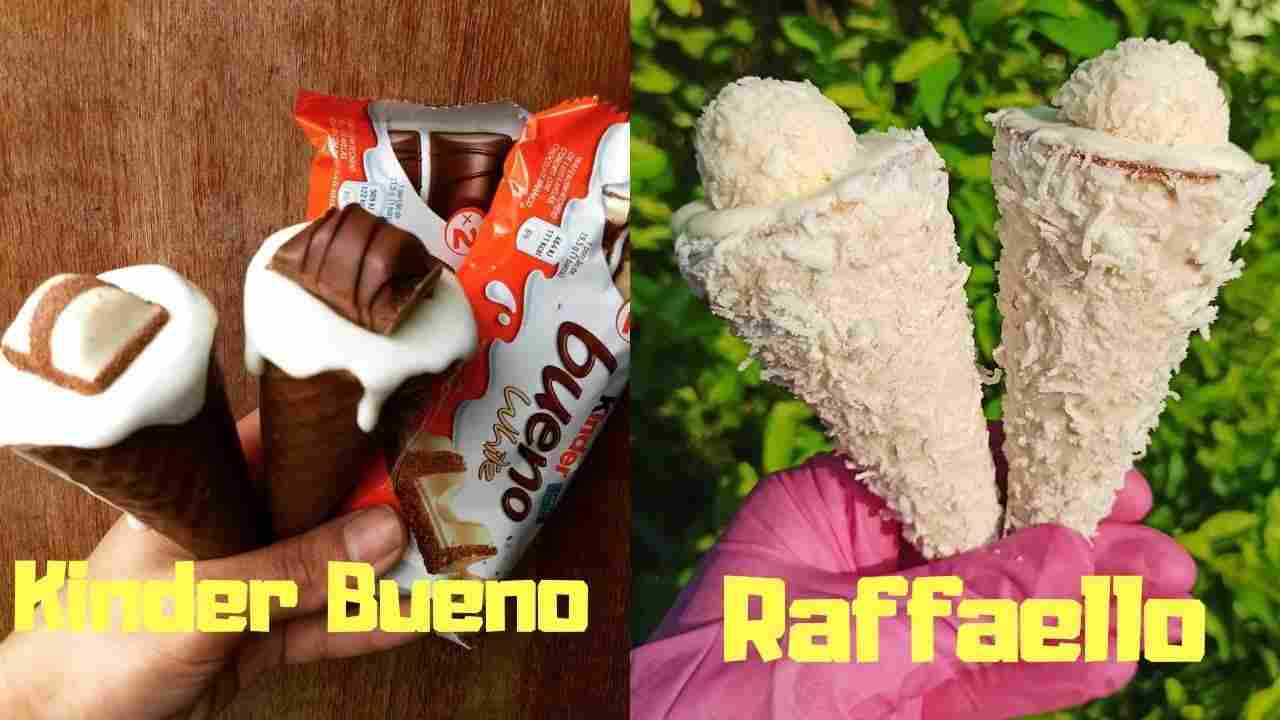 Cone Trufado Kinder Bueno e Raffaello