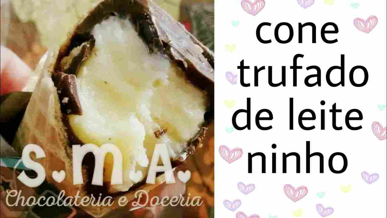 Cone Trufado de Leite Ninho