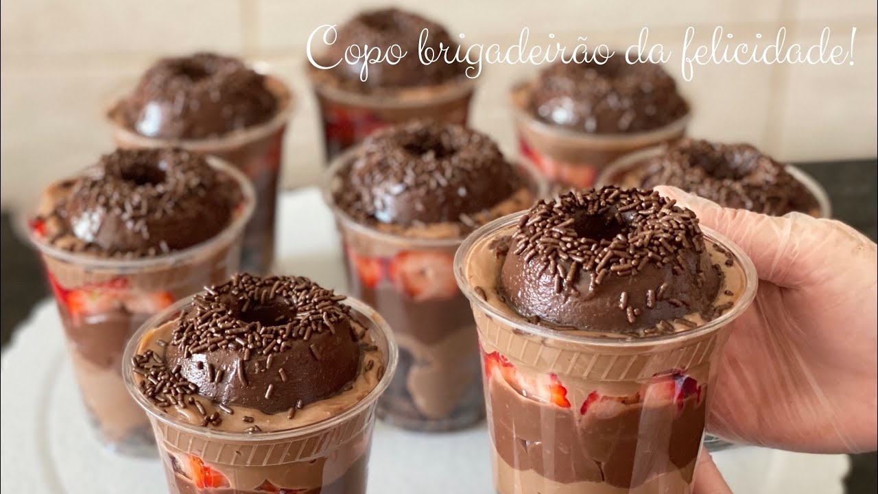 Copo Brigadeirão da Felicidade para Fazer e Vender