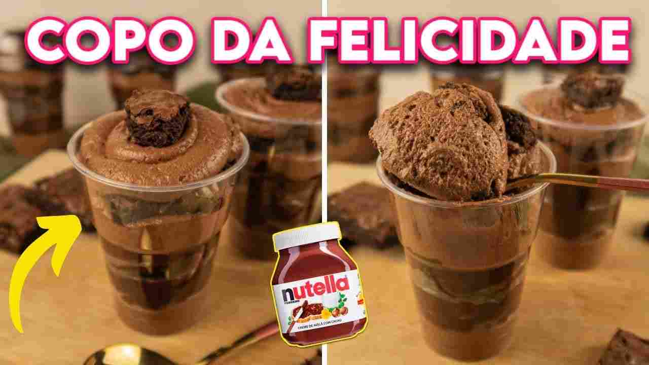 Como Fazer Copo da Felicidade para Vender: Brownie com Mousse de Nutella
