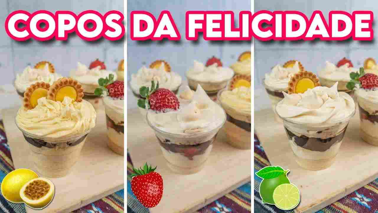 Copo da Felicidade para Vender: Torta de Maracujá, Limão e Morango